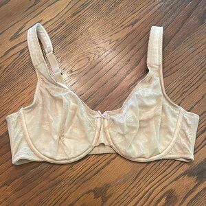 Cacique lace unlined full coverage bra 40D